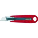 Sicherheits-Cuttermesser, Automatikklinge, rot, inkl. 3...