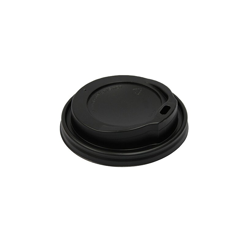 Kaffeebecher-Deckel, schwarz, Kunststoff - Größe wählbar