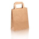 Papier-Tragetaschen mit Henkel, braun, ohne Motiv - 18 +...