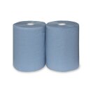 Putzrollen, blau, 2-lagig, 37 cm breit, 1000 Abrisse - 2...