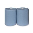 Putzrollen, blau, 2-lagig, 37 cm breit, 1000 Abrisse - 2...