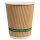 Kaffeebecher, geriffelt, doppelwandig, braun, plastikfrei, 200 ml / 8 oz - 500 Stück