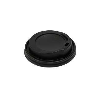 Kaffeebecher-Deckel, schwarz, Kunststoff - ø 80 mm (für...